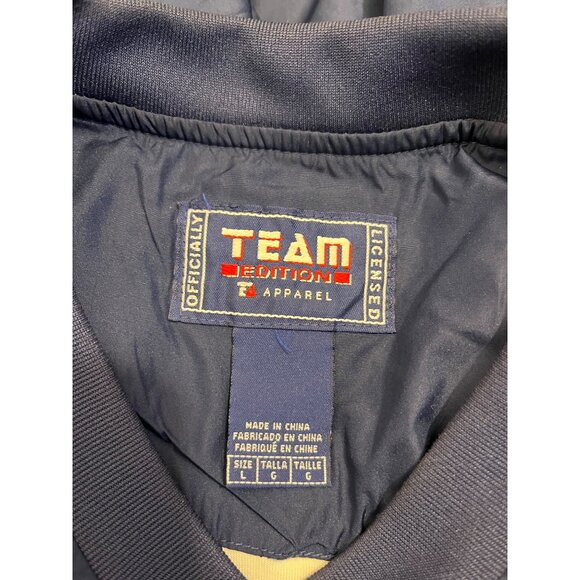 Vtg Carolina Tar Heels Navy Pullover Windbreaker Sz Large Team Edition Apparel - Picture 6 of 10